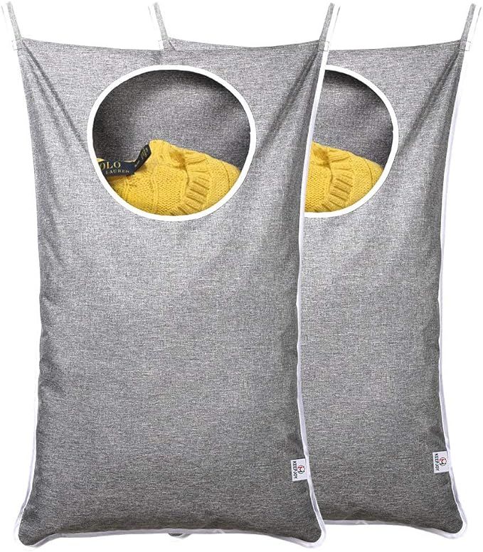 KEEPJOY Saves Space Door-Hanging Laundry Bag,Door Hanging Laundry Hamper with 2 Different Types o... | Amazon (US)