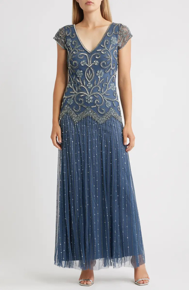 Beaded Chiffon Gown | Nordstrom