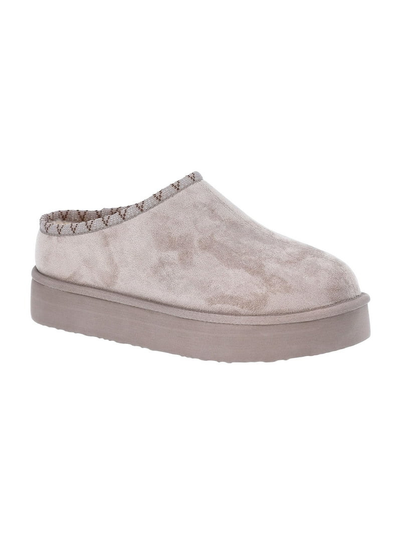 Pawz Women's Hazel Platform Clog Slippers with Faux Fur Lining | Walmart (US)