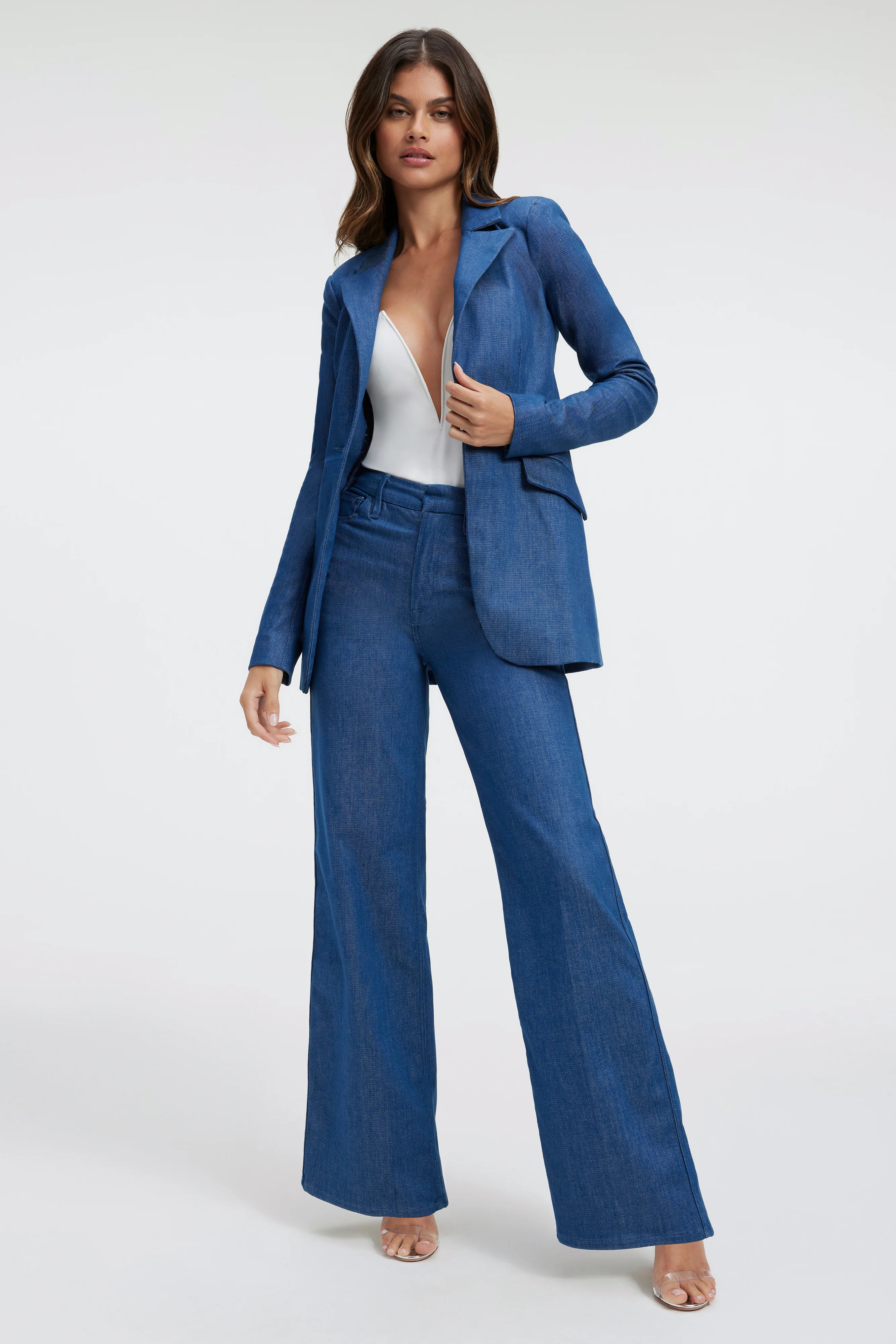 DENIM BLAZER | TRUEBLUE001 - GOOD AMERICAN | Good American