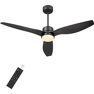 YOUKAIN 52 Inch Indoor/Outdoor Modern Ceiling Fan with Lights and Remote Control, Reversible Blad... | Amazon (US)