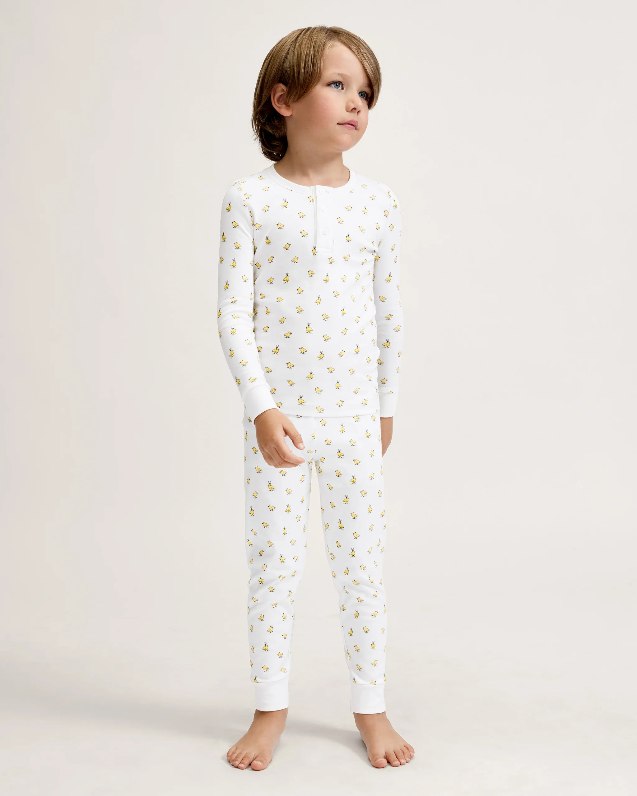 Kid's Pima Snug Fit Pajama Set in Très Chick | Petite Plume
