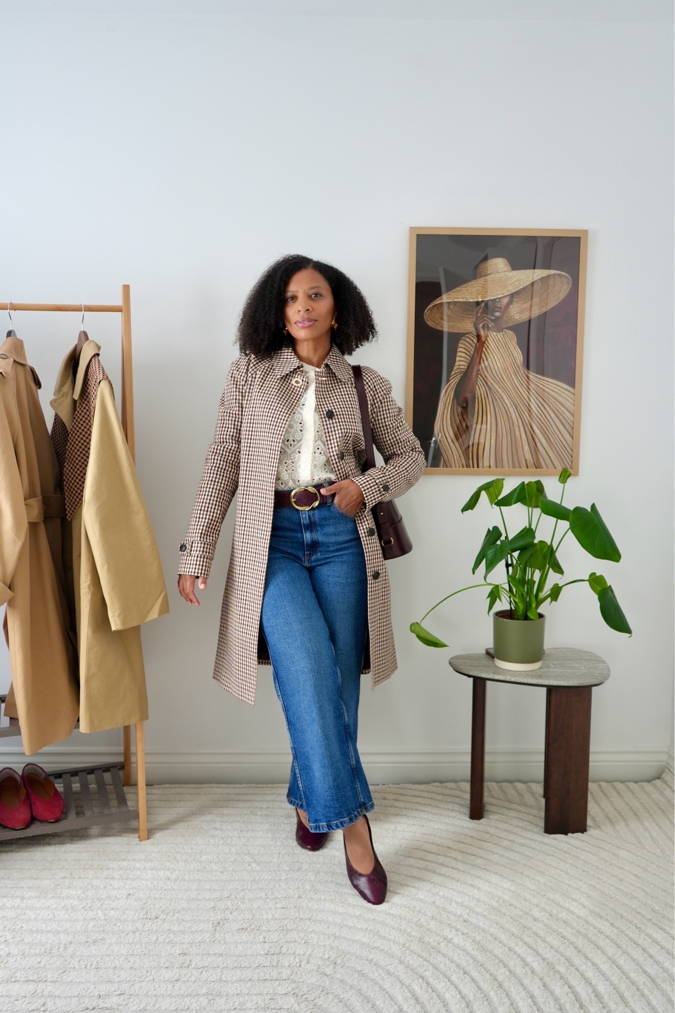 Petite early autumn outfit 
Check trench coat
Embroidered blouse
Sezane Le Crop jeans 
Ballet flats
Sezane Gary bag

#LTKautumn #LTKuk #LTKpetite