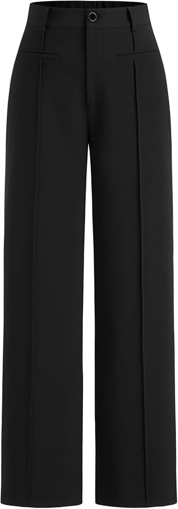 CIDER Work Pants Women Dress Pants Mid Waist Straight Leg Trousers Business Casual Slacks Office ... | Amazon (US)