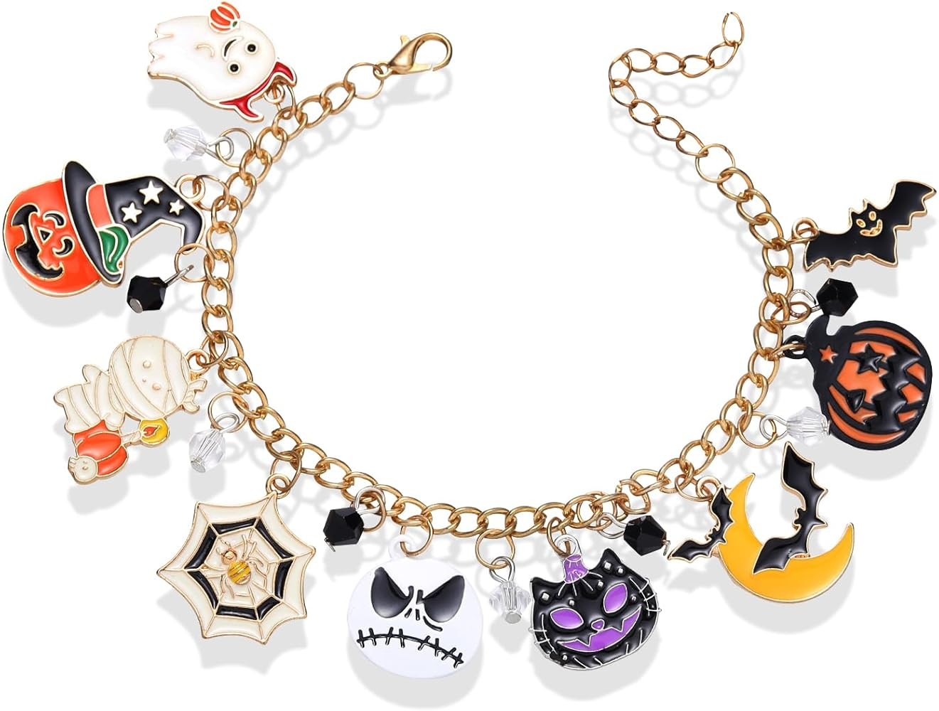 Halloween Charm Bracelet Horror Scream Movie Merchandise Christmas Link Bracelet for Women | Amazon (US)