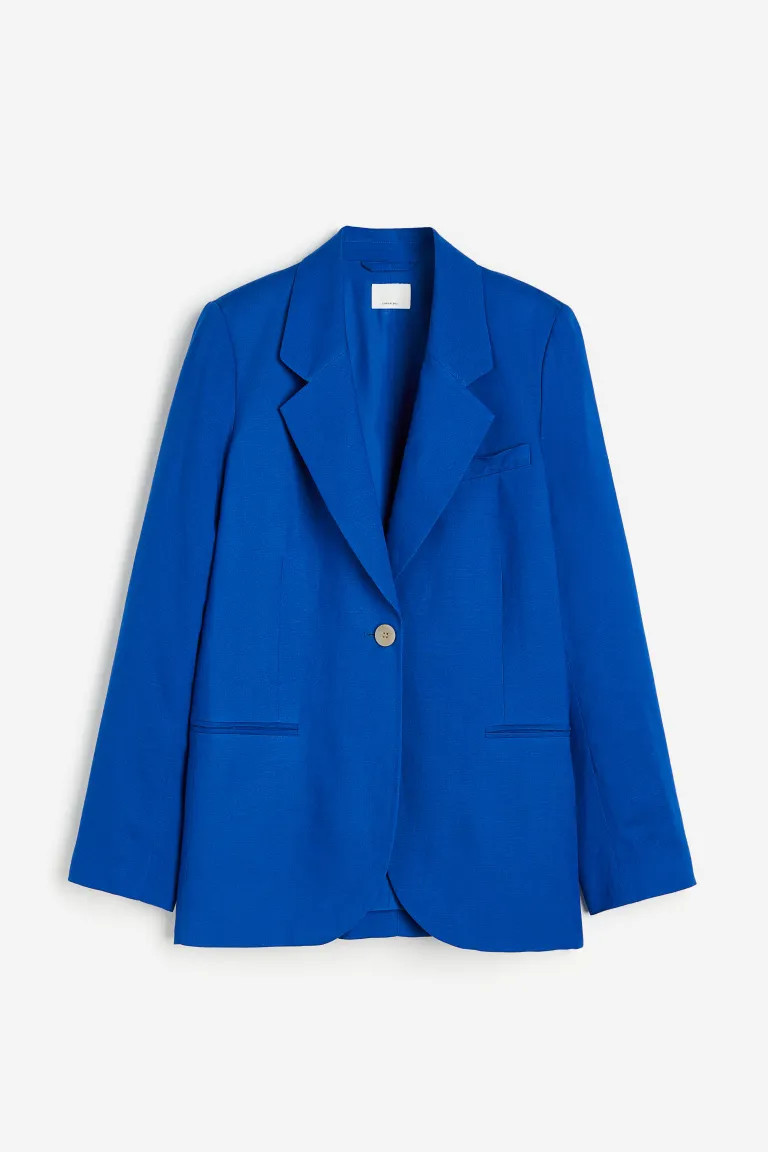 Single-breasted Linen-blend Jacket | H&M (US + CA)