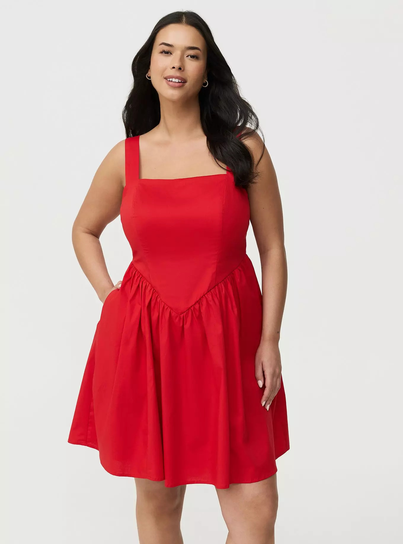 Basque Waist Mini Dress | Torrid (US & Canada)