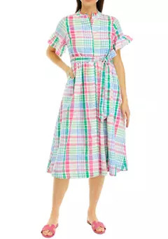 Women's Printed Button Front Dress | Belk