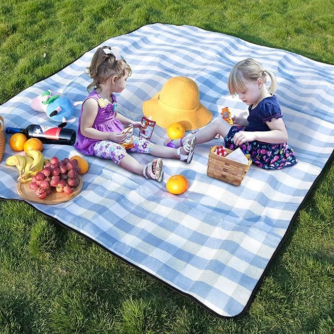 MontoSun Large 59x79'' Picnic Blankets Handy Beach Picnic Blanket Outdoor Lawn Mat 3 Layered Blan... | Amazon (US)