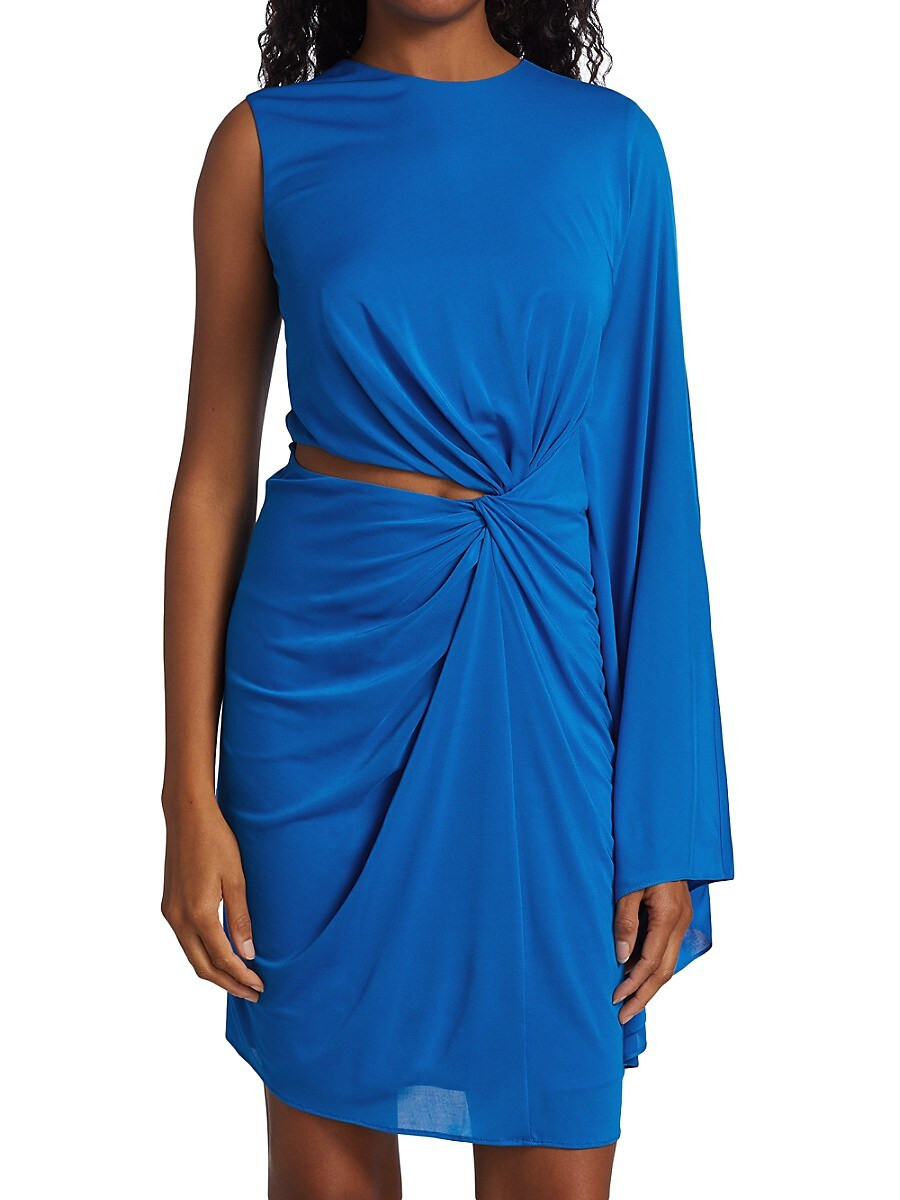 Halston Women's Daniela Jersey Twisted Mini Dress - Azure - Size 8 | Saks Fifth Avenue OFF 5TH