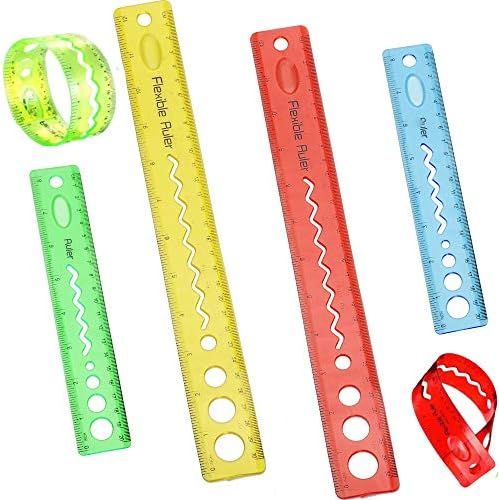 30CM/12inch Unbreakable Clear Rulers Dual Scale Bendable Flexible Rubber Rulers Transparent Shatt... | Amazon (US)