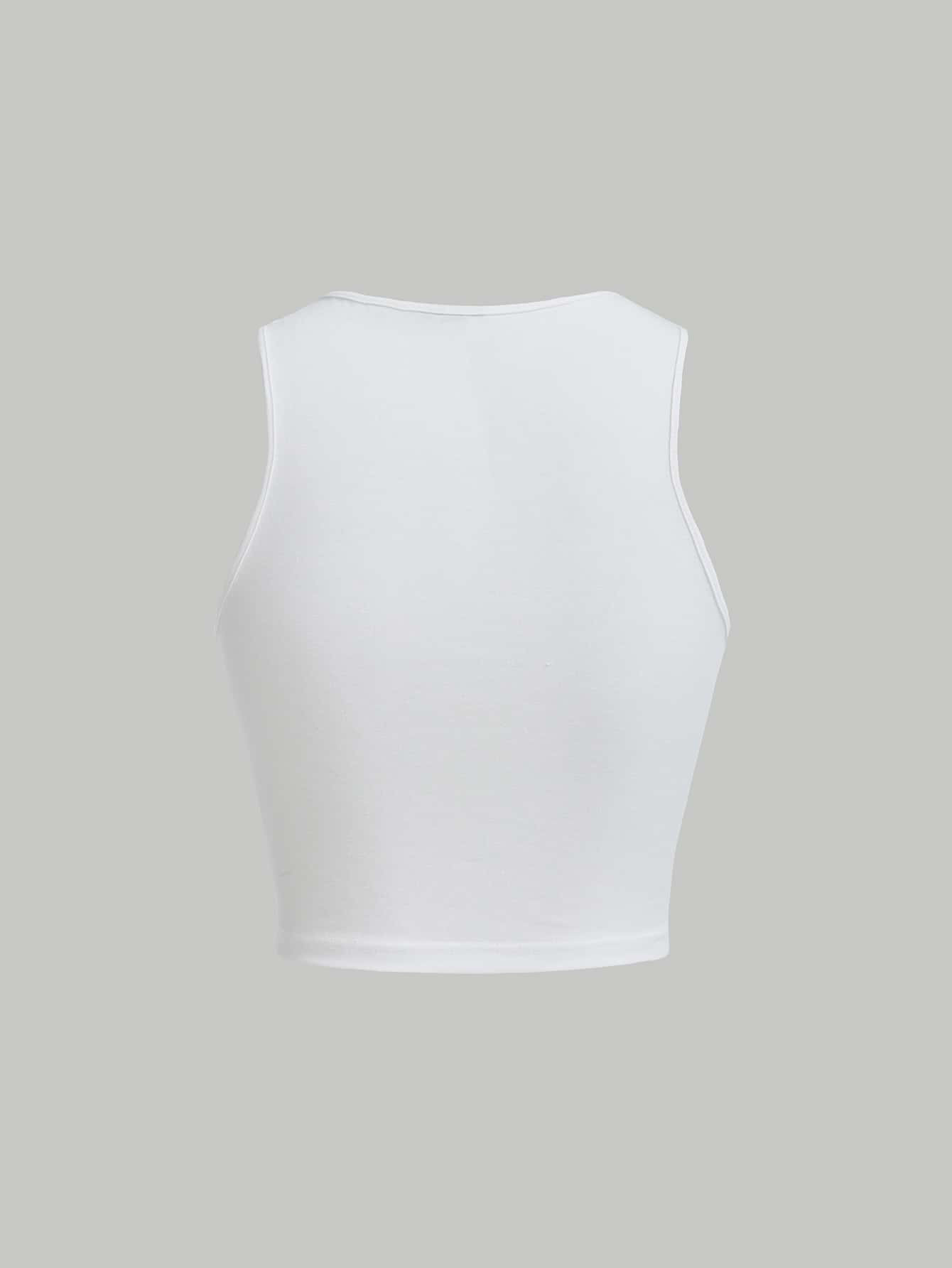 SHEIN MOD Figure Graphic Crop Tank Top | SHEIN