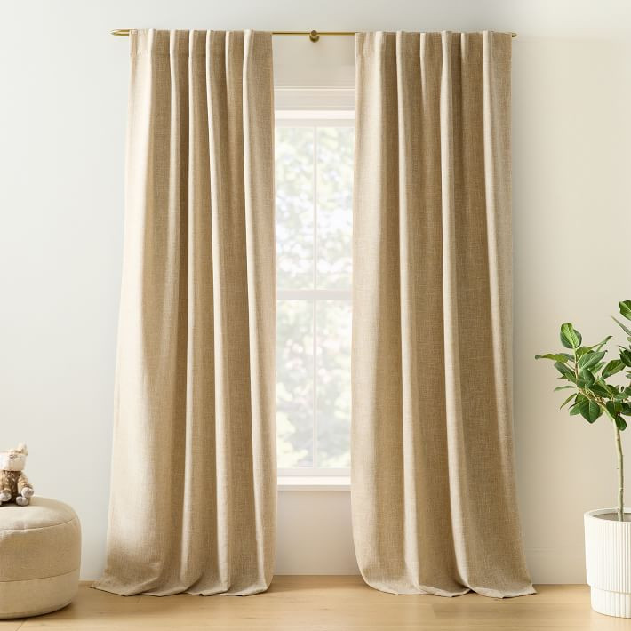 Crossweave Blackout Curtain | West Elm (US)