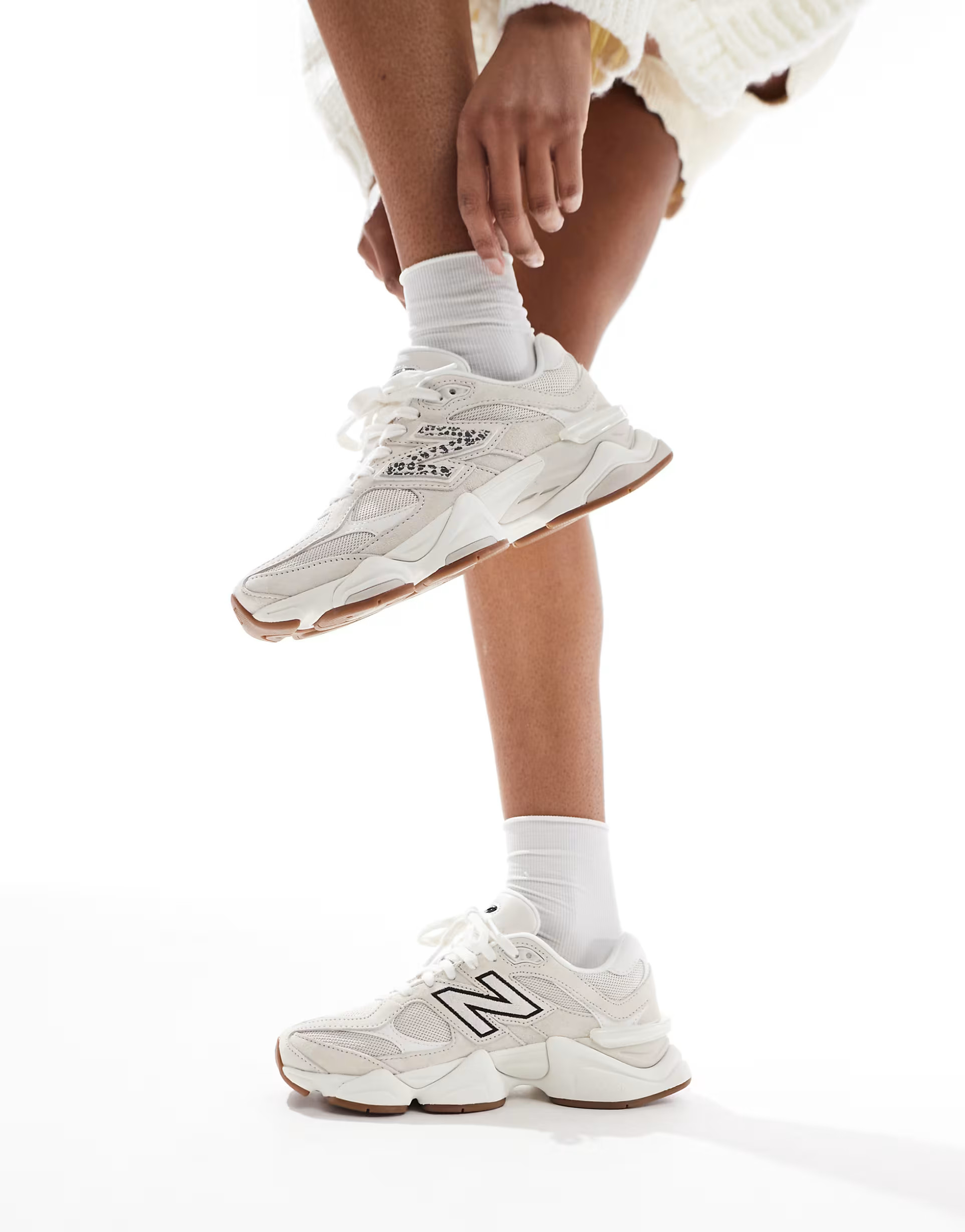 New Balance 9060 trainers in beige with leopard print detail - exclusive to ASOS | ASOS | ASOS (Global)