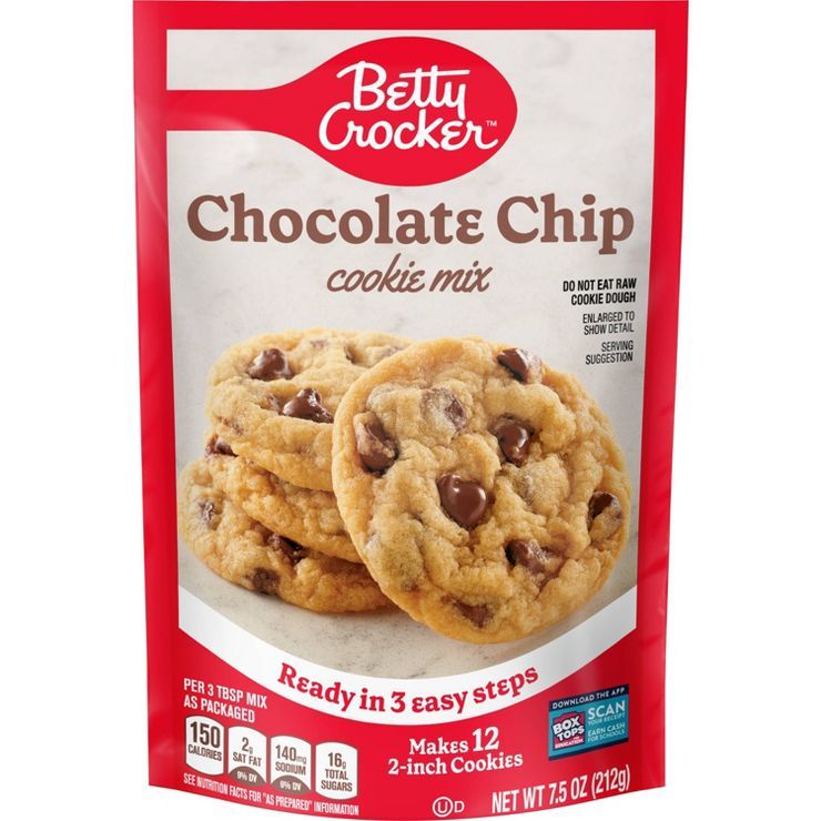 Betty Crocker Chocolate Chip Cookie Mix - 7.5oz | Target