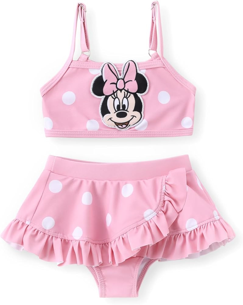 Disney Pricncess Moana Ariel Mickey and Friends Toddler Girls 2 Piece Tankini Bathing Suits Summe... | Amazon (US)
