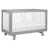 Babyletto Hudson 3-in-1 Convertible Crib with Toddler Bed Conversion Kit in Grey and White, Greengua | Amazon (US)