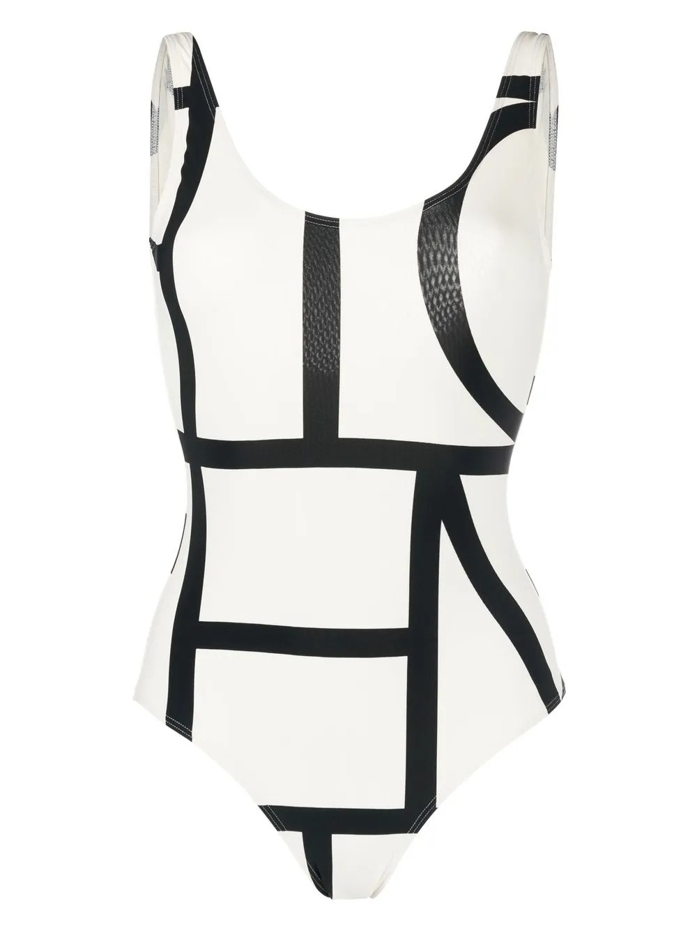 TOTEME Monogram one-piece Swimsuit | White | FARFETCH | Farfetch Global