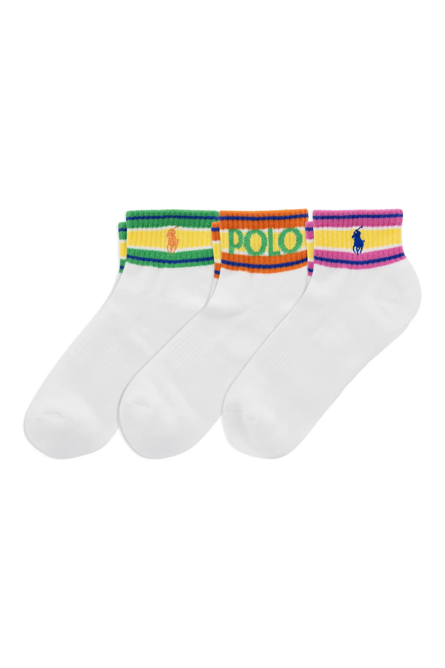 Assorted 3-Pack Cuff Stripe Ankle Socks (Women) | Nordstrom | Nordstrom