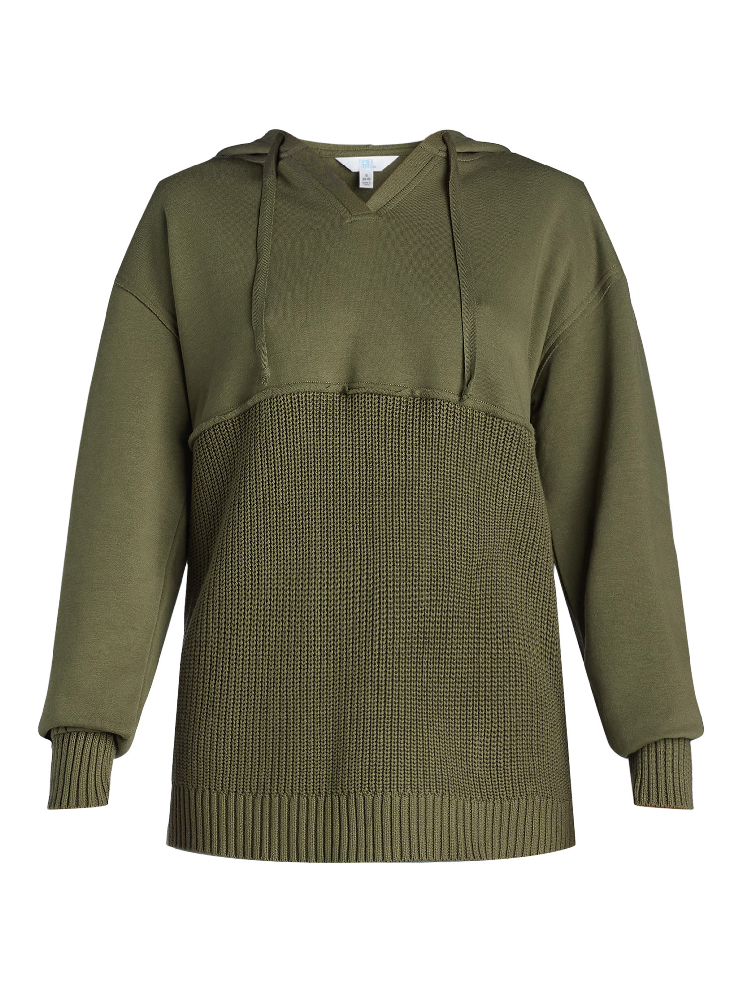 Time And Tru Women's Mixed Media Hoodie, Sizes S-XXXL | Walmart (US)