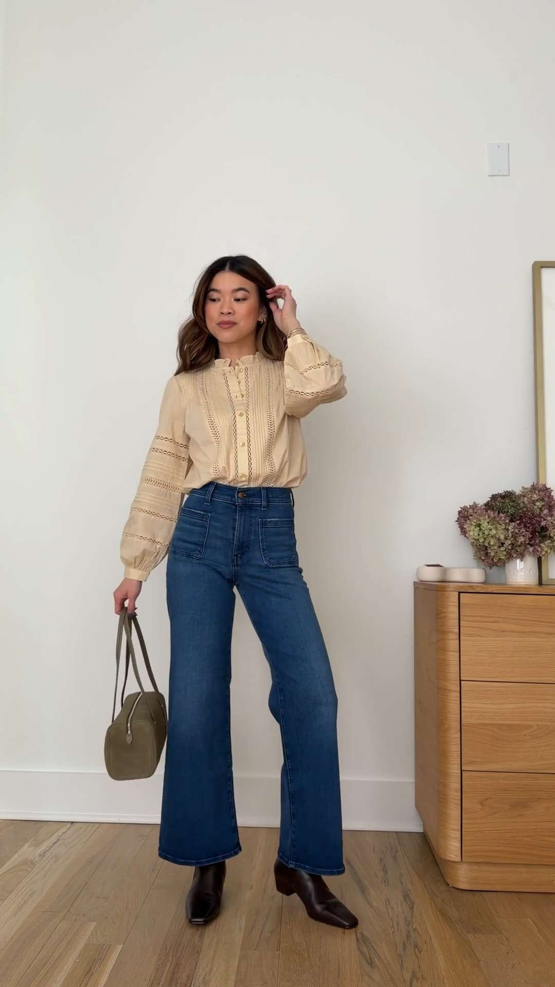 Sizing info:
•blouse size XS
•jeans size 24 petite in Pelion

petite fashion, get dressed with me, outfit inspiration, ootd, nashville outfit, Nashville influencer, petite style, vacation style, casual outfits, mom style, petite pants, spring outfits, spring outfit info, spring pants, spring outfit idea, spring top, spring bag, spring sweater, spring shoes, bag, purse, denim, jeans, Madewell 

 

#LTKootd #LTKSeasonal #LTKPetite