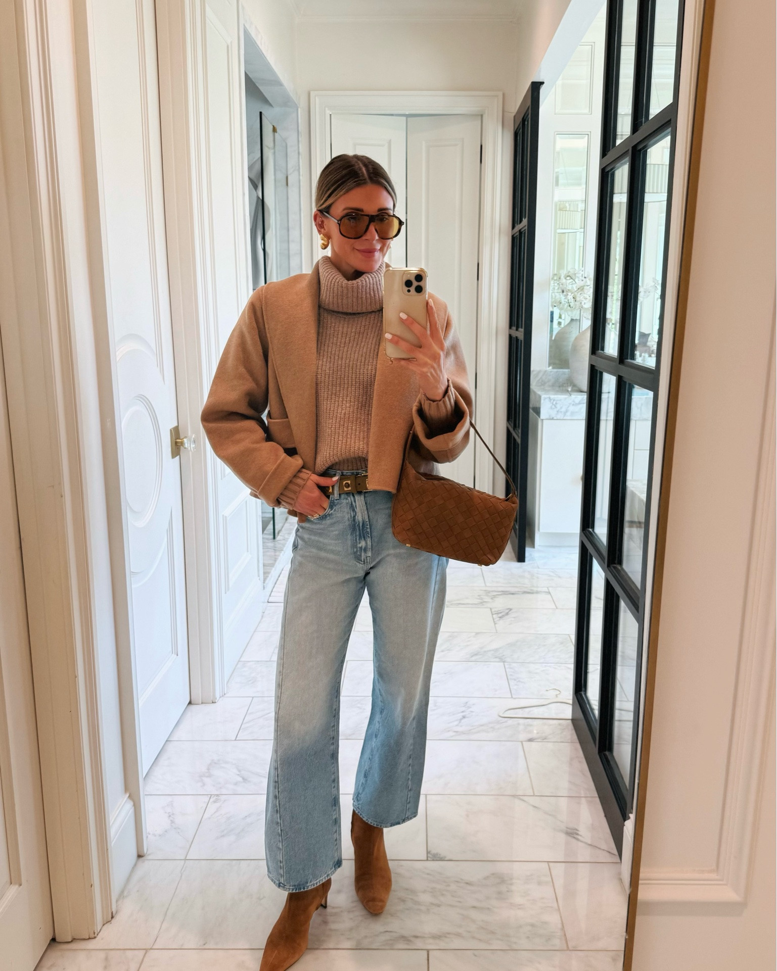 Styling my favorite crop wool jacket for fall.