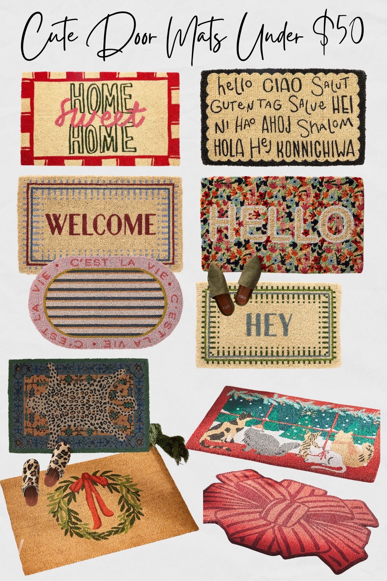 Cute Door Mats Under $50, Affordable Door Mats, Holiday-Inspired Door Mats,  Christmas Door Mats, Door Mats for Entryway, Door Mats for Foyer, Quirky Door Mats

#homedecor #doormats #cutedoormats #doormat #entrywayrugs 

 

#LTKHoliday #LTKHome #LTKFindsUnder50
