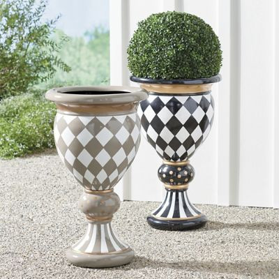 Zara Painted Pedestal Planter | Grandin Road