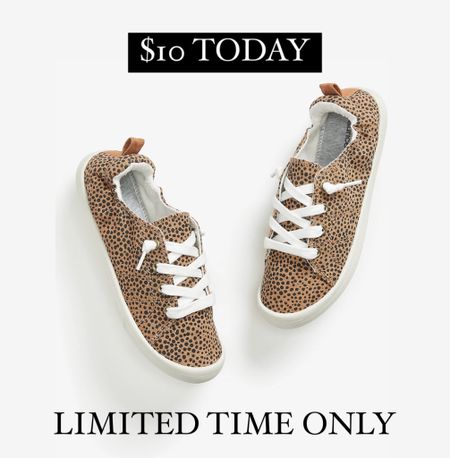 These leopard sneakers are on sale for $10 today!!! #sneakersale 

#LTKshoecrush #LTKunder50 #LTKstyletip