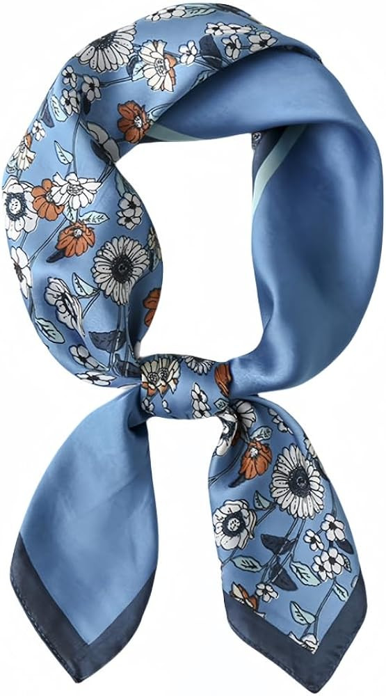 MINIDORA Satin Scarves for Women 27.5 × 27.5 inches Medium Square Elegant Silk Feeling Head Scar... | Amazon (CA)