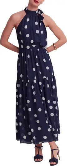 Boden Roisin Tie Neck Maxi Dress | Nordstrom | Nordstrom