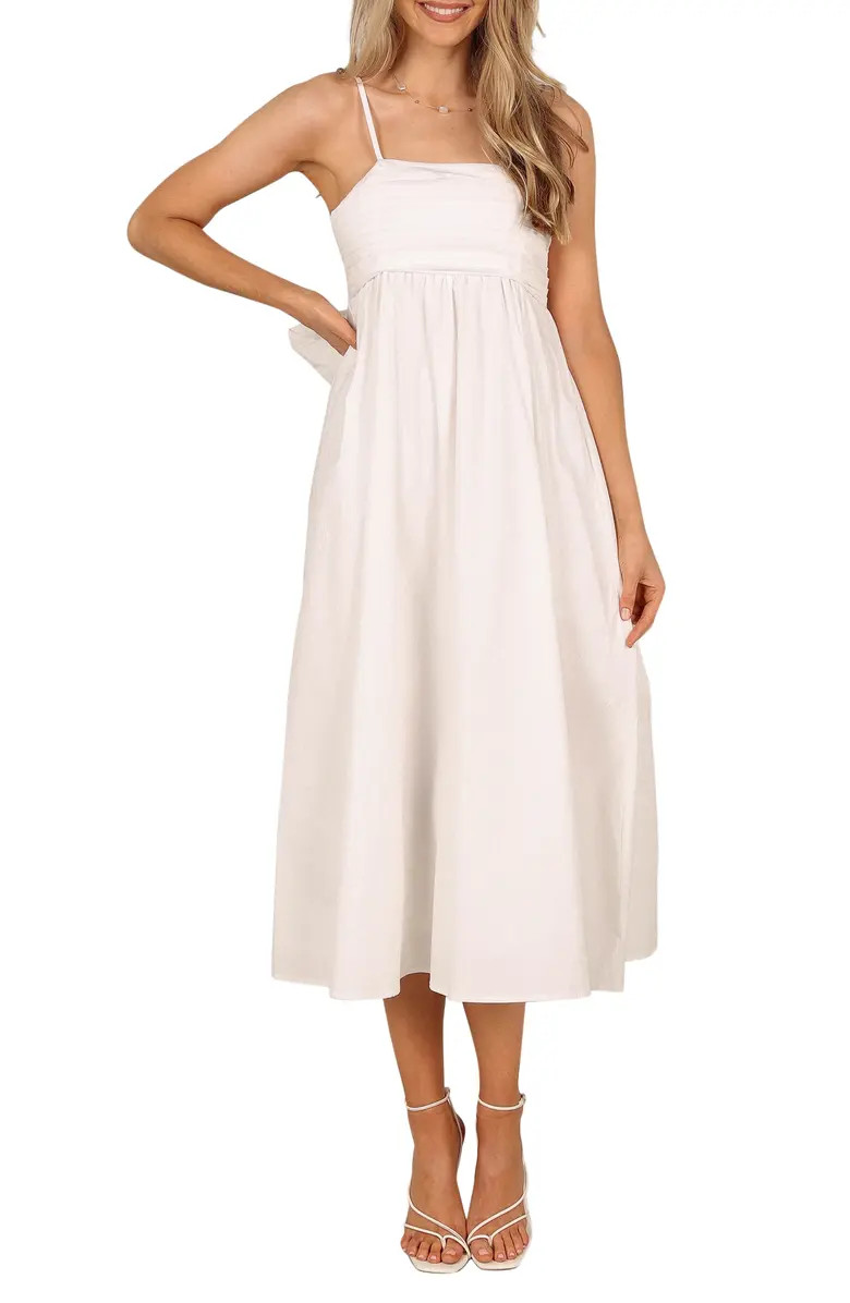 Alice Bow Back Sleeveless Midi Dress | Nordstrom