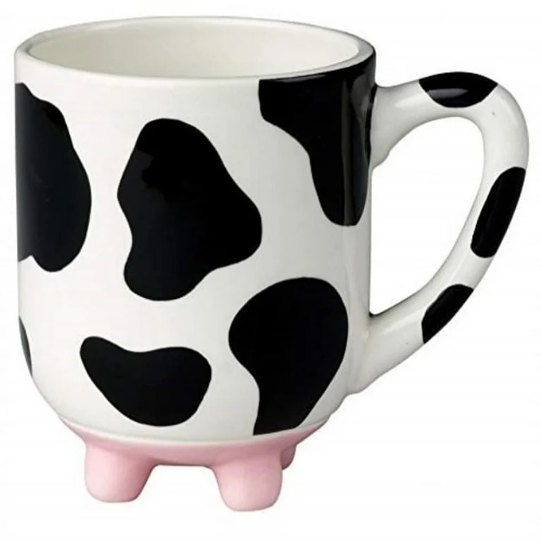 Boston Warehouse 66618 Udderly Cow Mug With Non-Skid Silicone Feet Hand Painted Ceramic, 20-Ounce | Walmart (US)