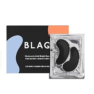 BLAQ Eye Mask with Hyaluronic Acid - Activated Charcoal Under Eye Mask - Hydrogel Under Eye Patch... | Amazon (US)