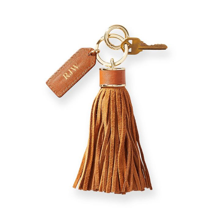 Oversized Leather Tassel Keychain | Mark and Graham