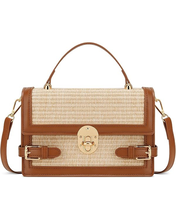 KKXIU Straw Purses for Women – Summer Beach Shoulder Purse & Clutch Handbag, Woven Crossbody Ba... | Amazon (US)