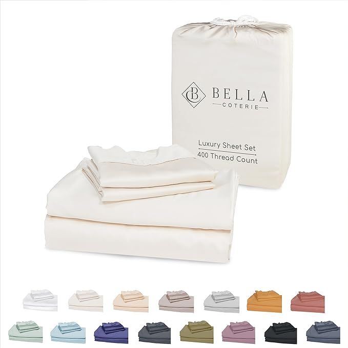Bella Coterie Luxury Bamboo King Size Sheet Set | Organically Grown | Ultra Soft | Cooling for Ho... | Amazon (US)