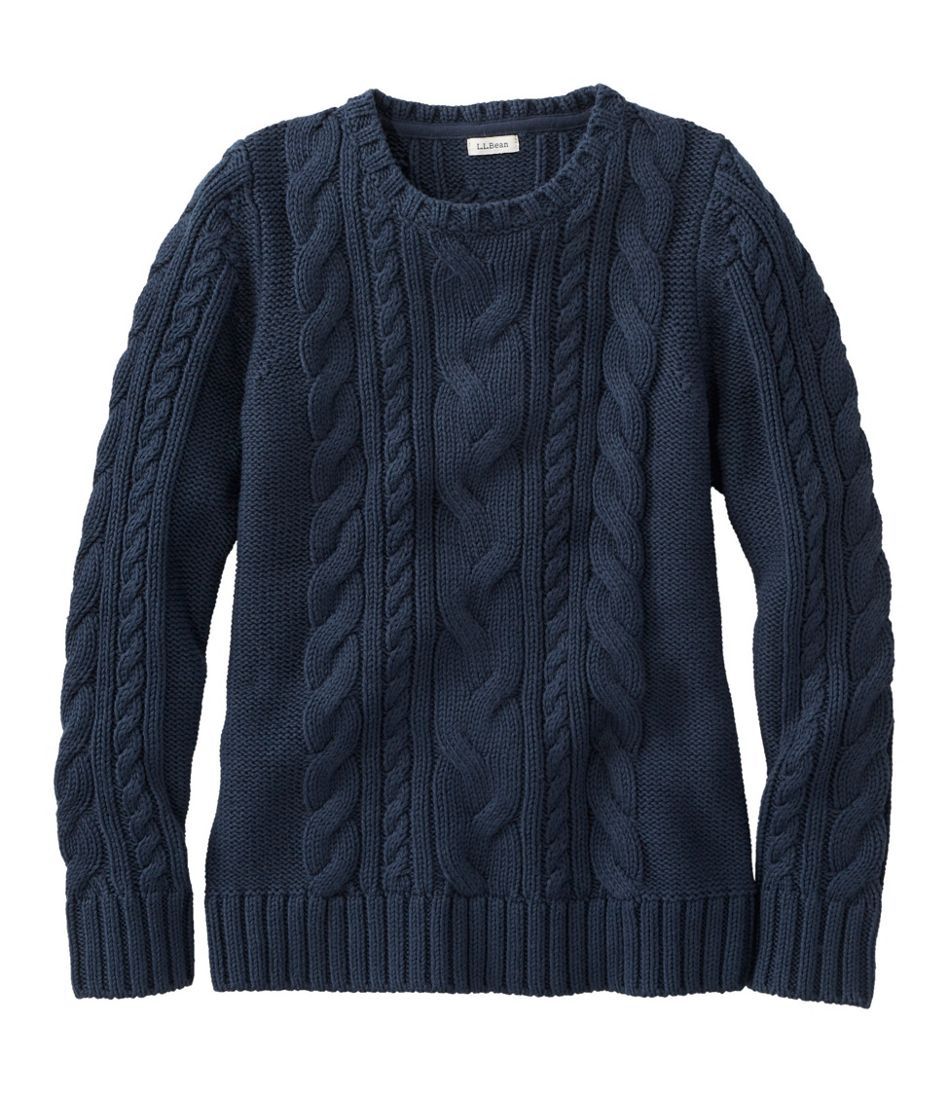 Women's Double L® Cable Sweater, Crewneck | L.L. Bean