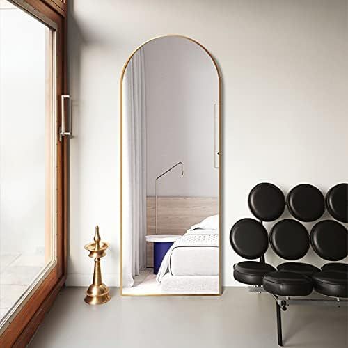 TinyTimes 65''x22'' Arched Full Length Mirror, Floor Mirror with Stand, Full Body Mirror, Wall Mi... | Amazon (US)