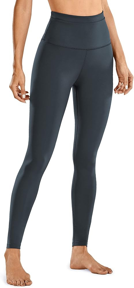 CRZ YOGA Women's Naked Feeling Tummy Control Leggings 28 Inches - Super High Waisted Yoga Pants | Amazon (US)