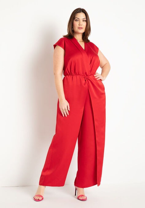 Draped Front Jumpsuit | Eloquii
