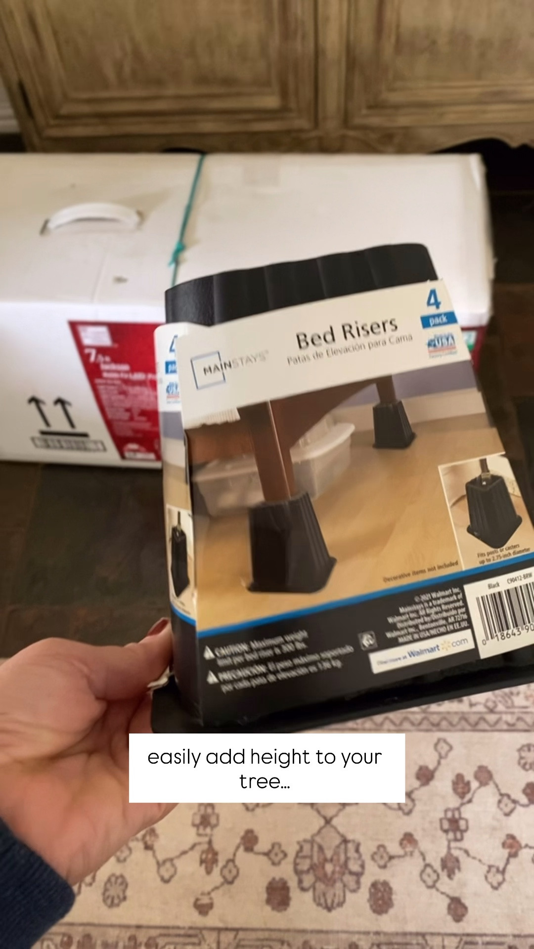 Easily add height to your Christmas tree with these bed risers! Our tree is on sale too!

#LTKHoliday #LTKSaleAlert #LTKHome