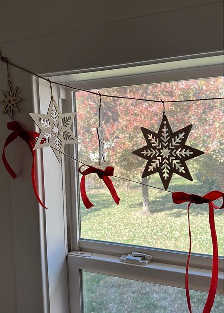ribbon & twine I used for my bow garland! Love how it turned out!
snowflake garland is from world market 

#LTKSeasonal #LTKHoliday #LTKhome