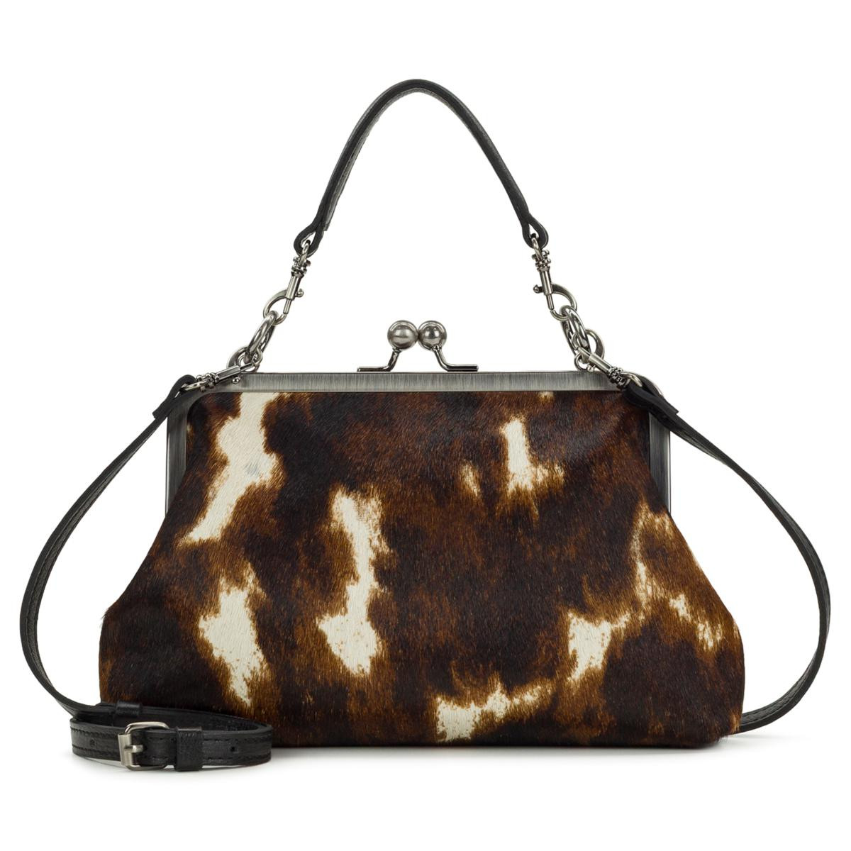 Patricia Nash Vione Cavalino Haircalf Leather Frame Bag | HSN