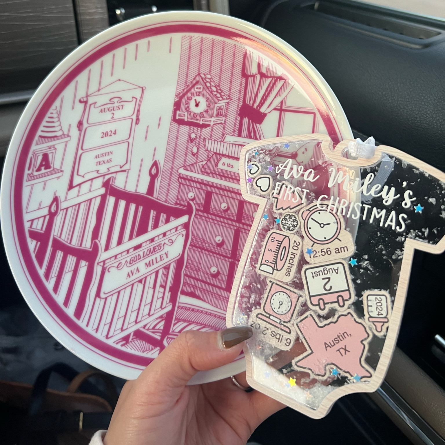 These keepsakes + ornaments are the perfect gift for a new baby! 🎄 Keepsake plate with the clock adjusted to the birth time you provide, scaled with weight & birthdate, birthplace name personalized! + This ornament is such a cute gift that also can be personalized for a baby’s 1st Christmas! 🎅🏼😍

#LTKHoliday #LTKBaby #LTKGiftGuide