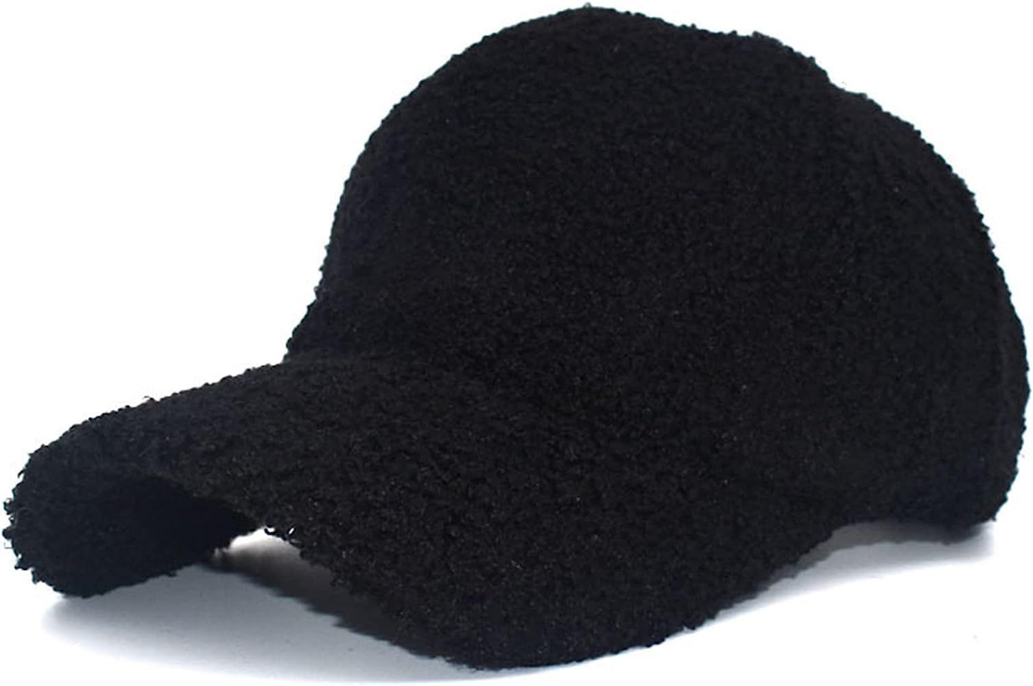 Lamb-Wool Baseball-Caps Warm-Winter Teddy-Fleece Hip-Hop Cap for Men Women Outdoor Travel | Amazon (US)