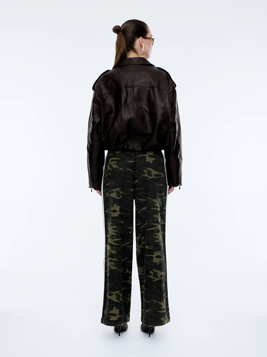 ENA LEATHER BOMBER BIKER JACKET | Ena Pelly