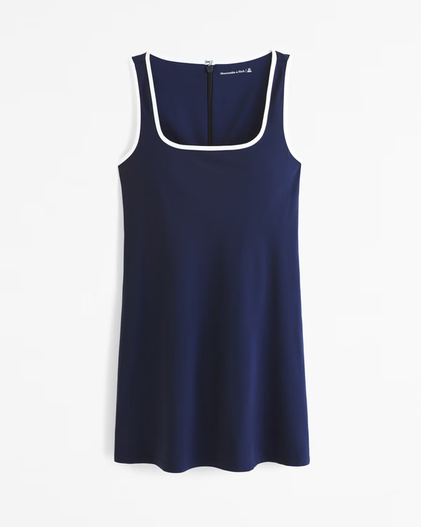 Women's Squareneck Traveler Mini Dress | Women's Clearance | Abercrombie.com | Abercrombie & Fitch (US)