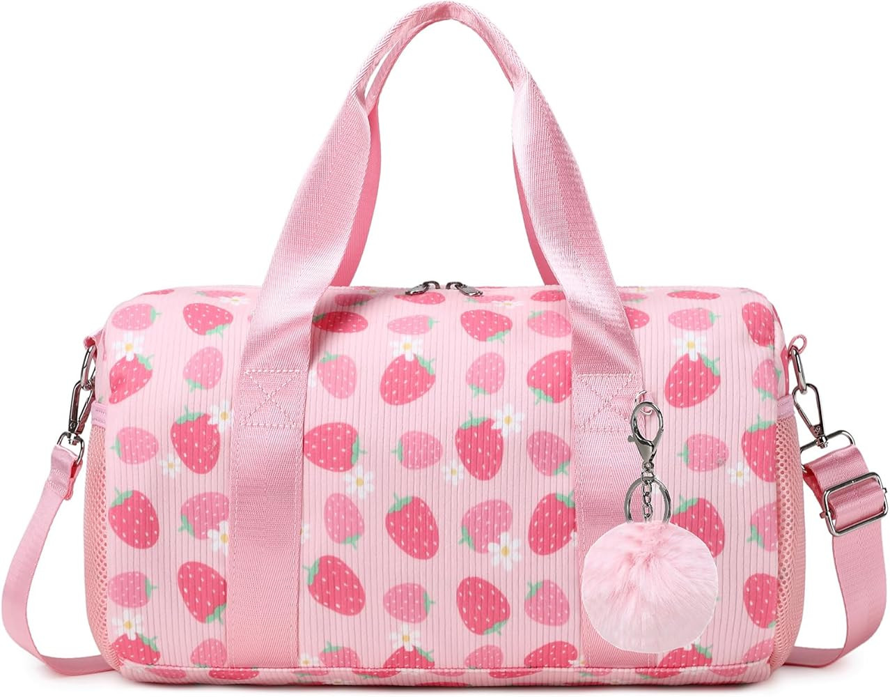 Ballet Bag for Girls, Strawberry Dance Bag with Plush Pendant Small Dance Bag Gymnastics Sport Ba... | Amazon (US)