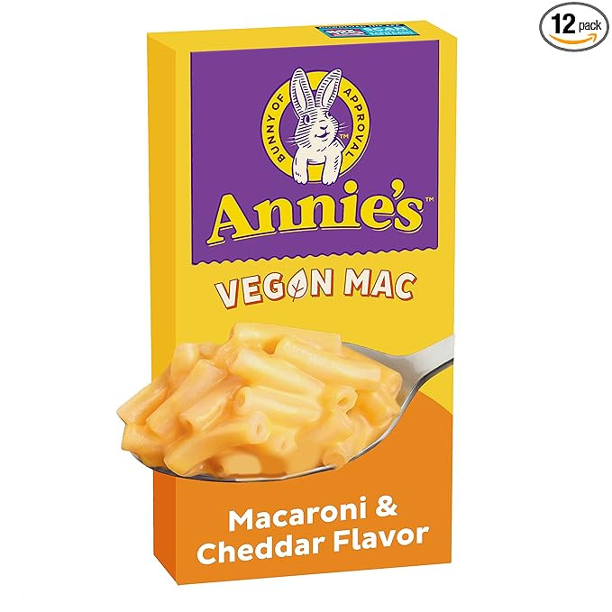 Amazon.com : Annie’s Vegan Mac and Cheddar Flavor Dinner with Organic Pasta, Vegan Alternative ... | Amazon (US)
